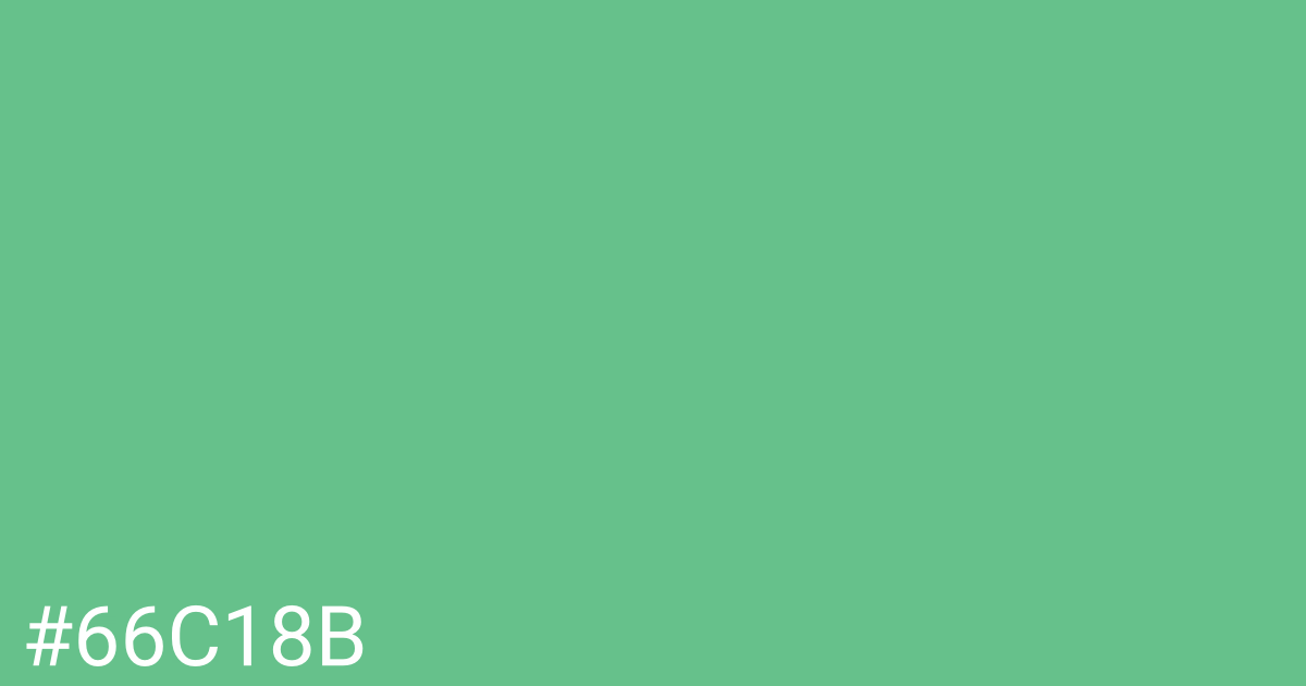 Hex color #66c18b graphic