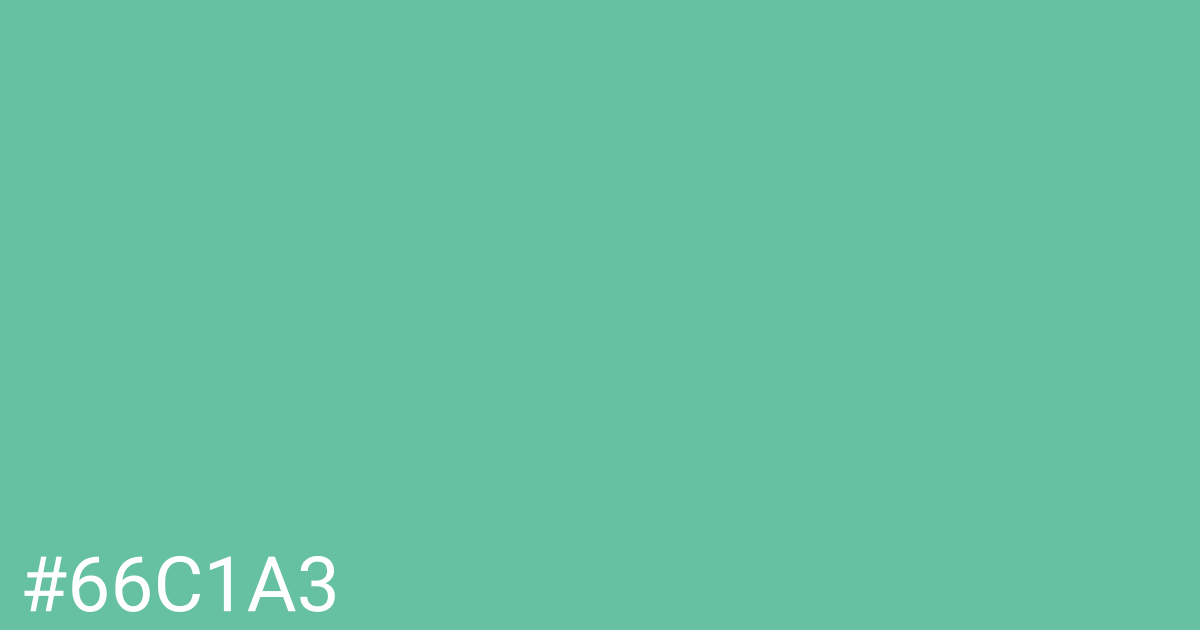 Hex color #66c1a3 graphic