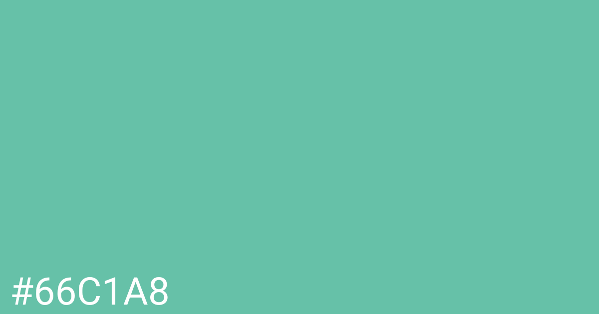 Hex color #66c1a8 graphic