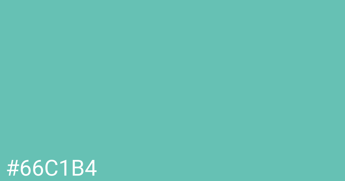 Hex color #66c1b4 graphic