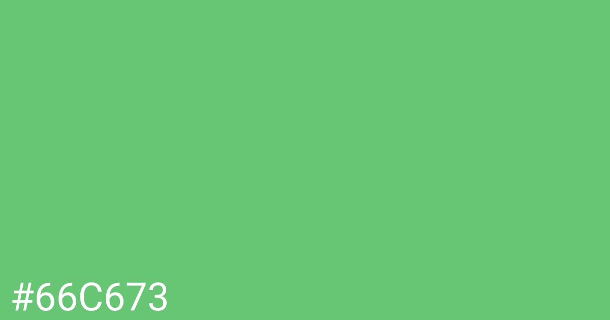 Hex color #66c673 graphic