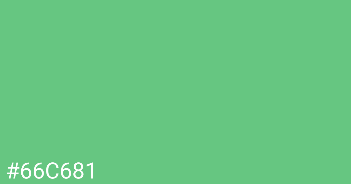 Hex color #66c681 graphic
