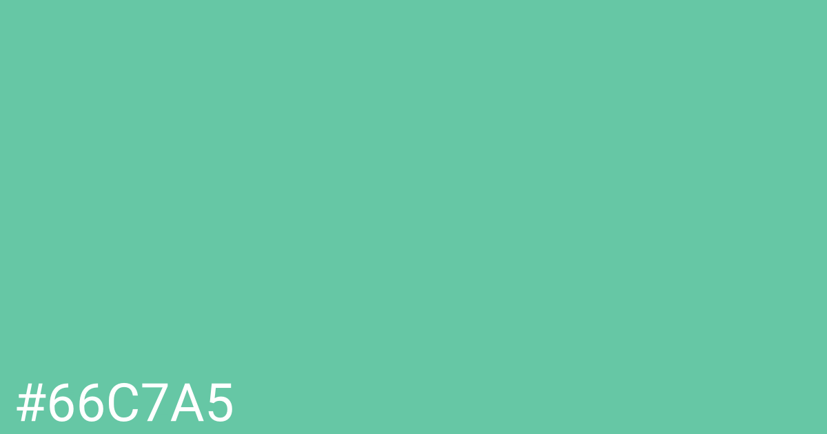 Hex color #66c7a5 graphic