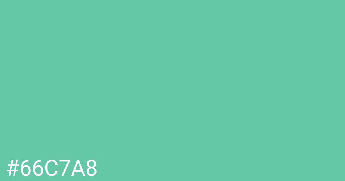 Hex color #66c7a8 graphic