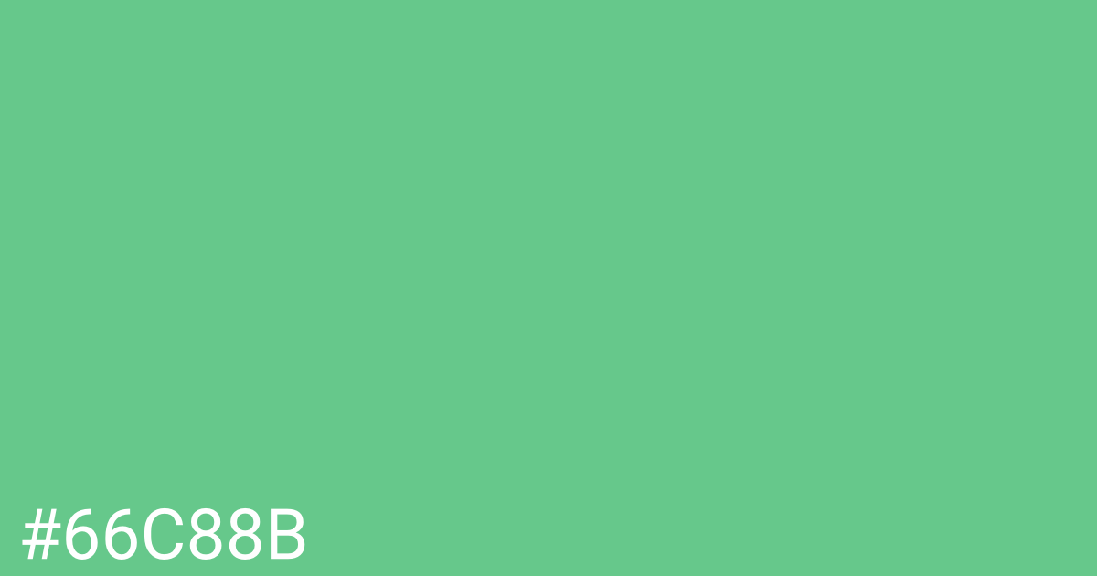 Hex color #66c88b graphic