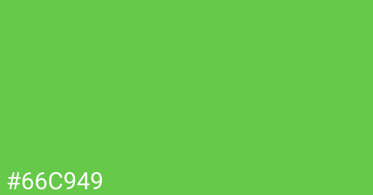 Hex color #66c949 graphic