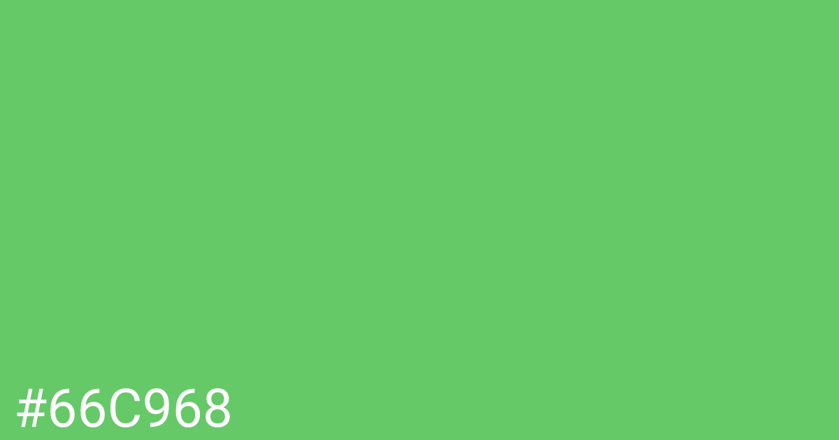 Hex color #66c968 graphic