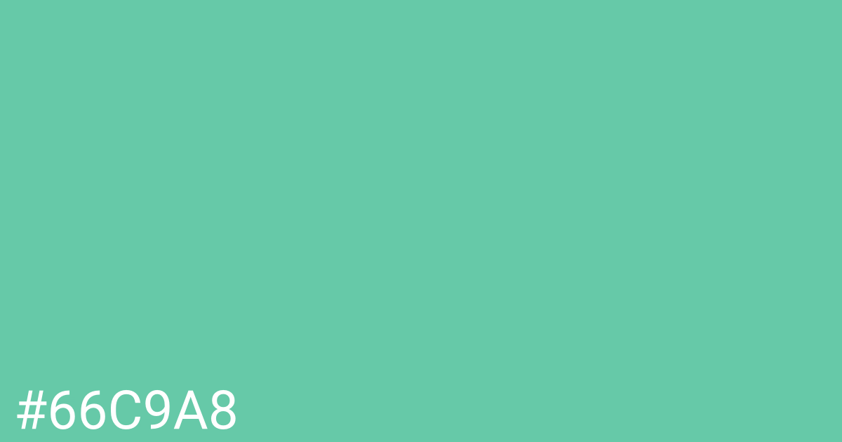 Hex color #66c9a8 graphic