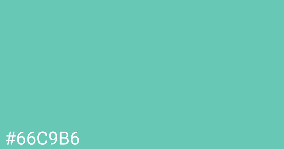 Hex color #66c9b6 graphic