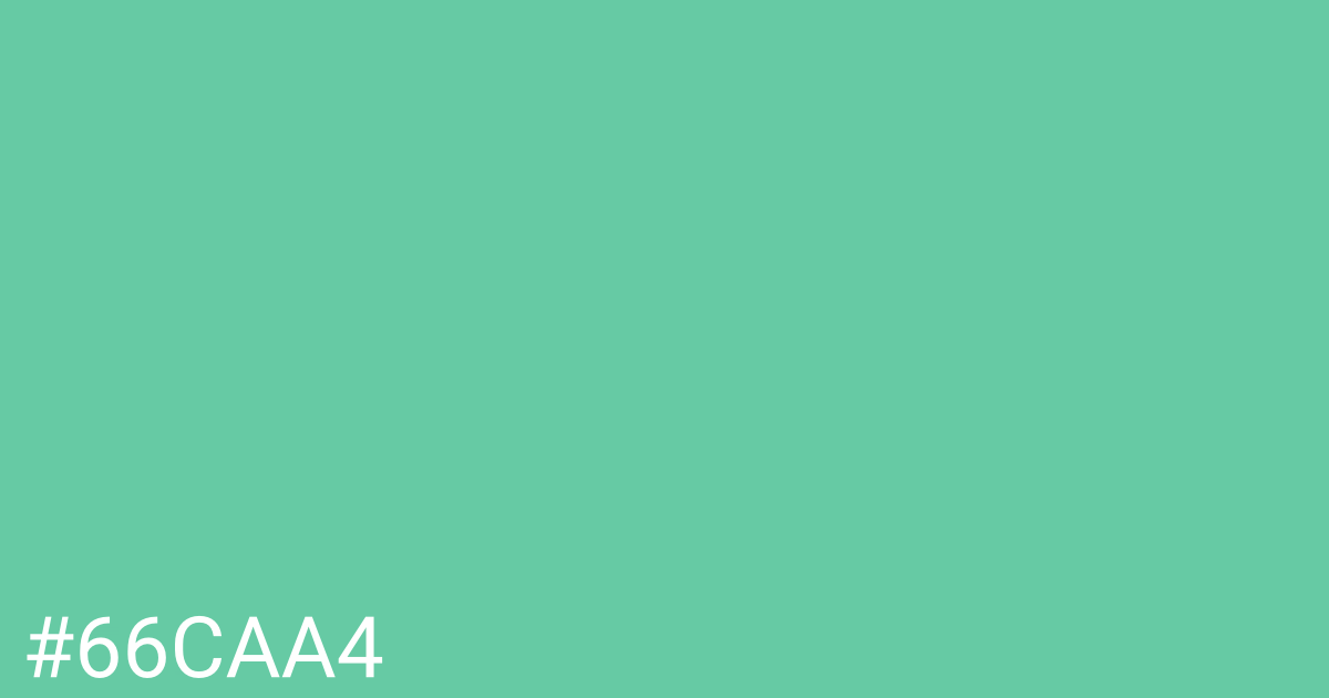 Hex color #66caa4 graphic