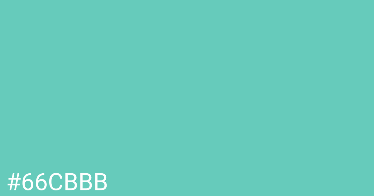 Hex color #66cbbb graphic