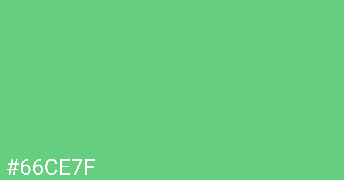 Hex color #66ce7f graphic