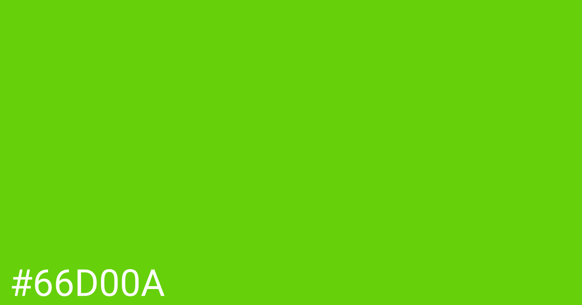 Hex color #66d00a graphic