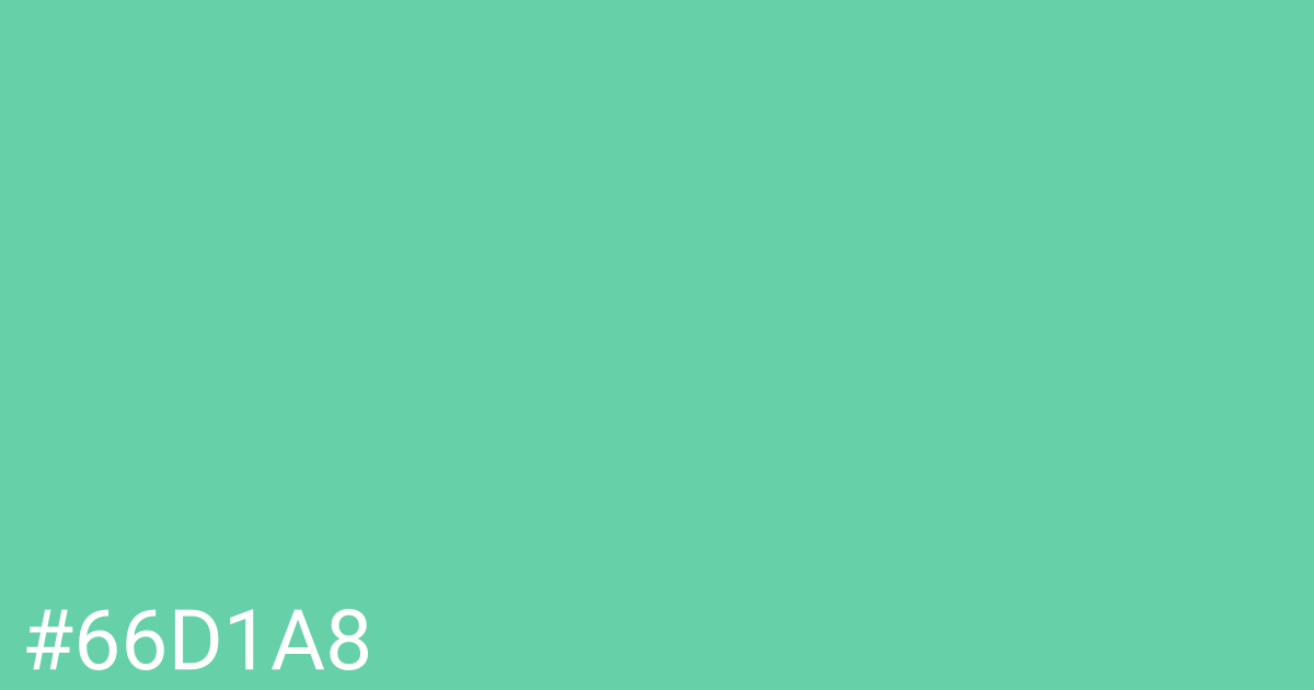 Hex color #66d1a8 graphic