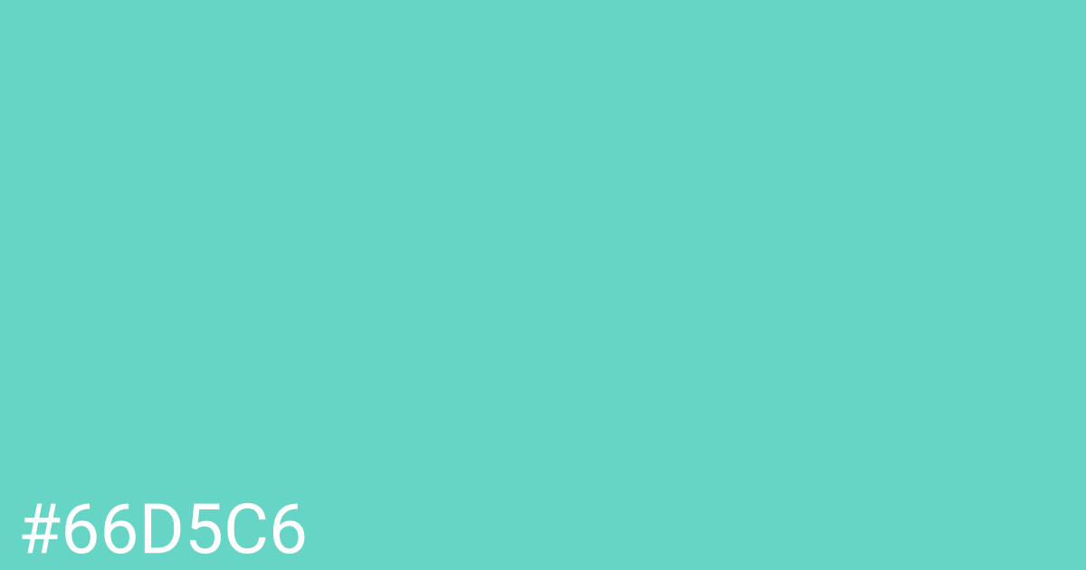 Hex color #66d5c6 graphic