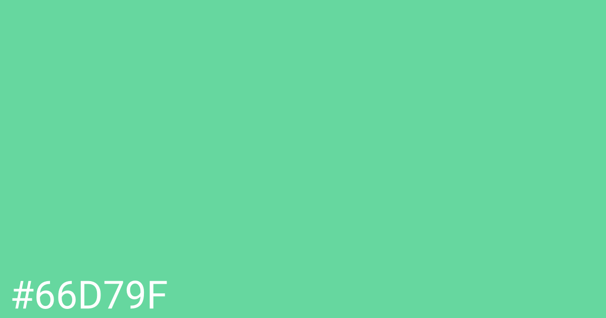 Hex color #66d79f graphic