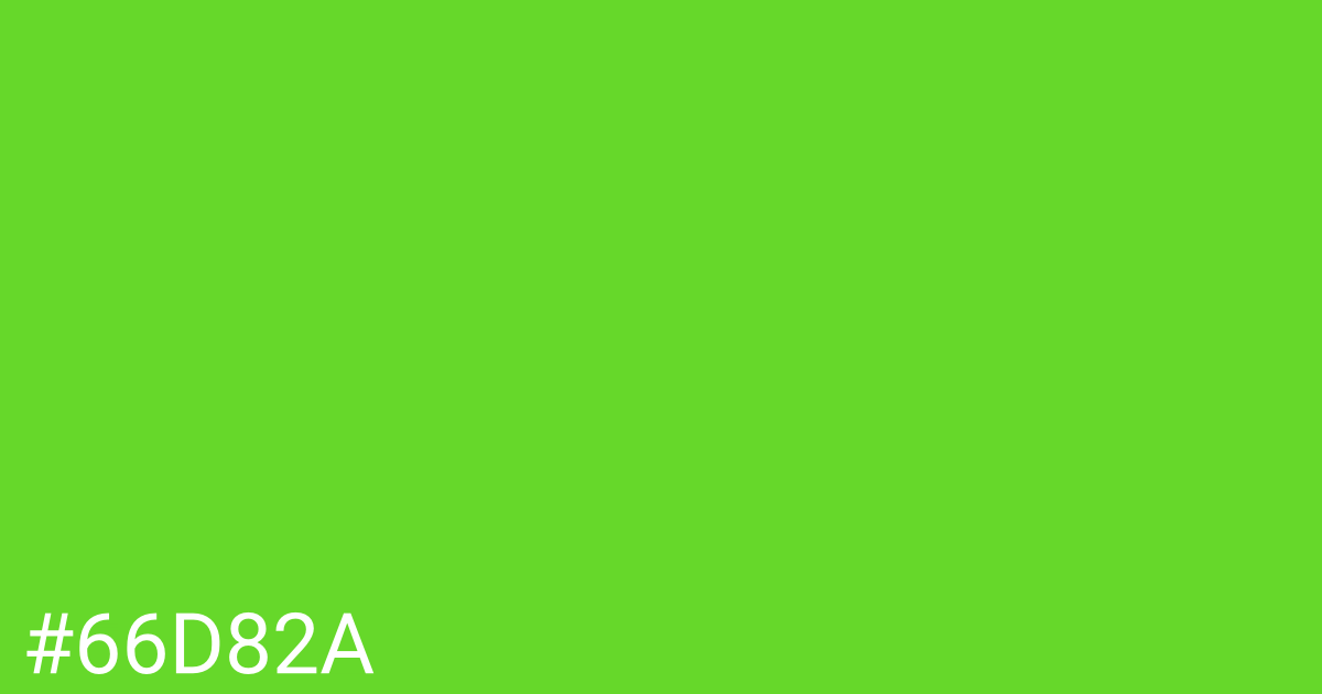 Hex color #66d82a graphic