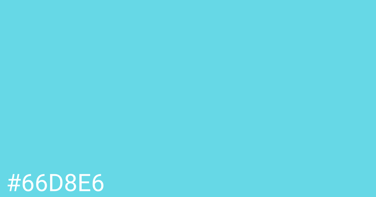 Hex color #66d8e6 graphic