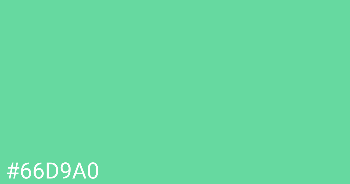 Hex color #66d9a0 graphic