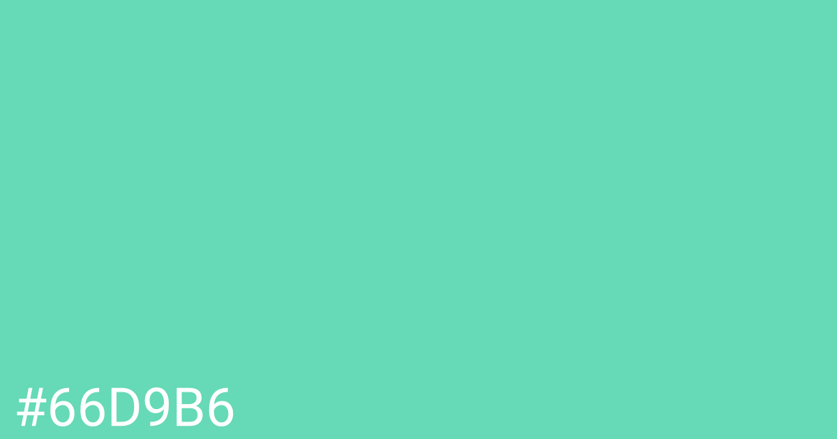 Hex color #66d9b6 graphic