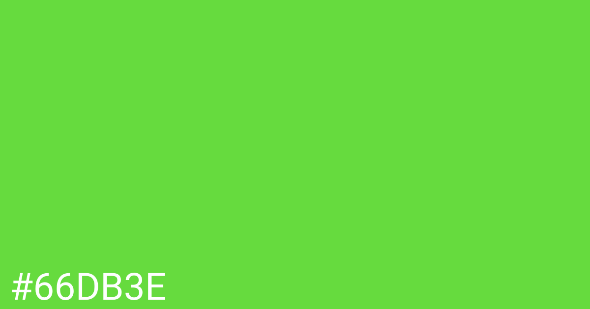 Hex color #66db3e graphic