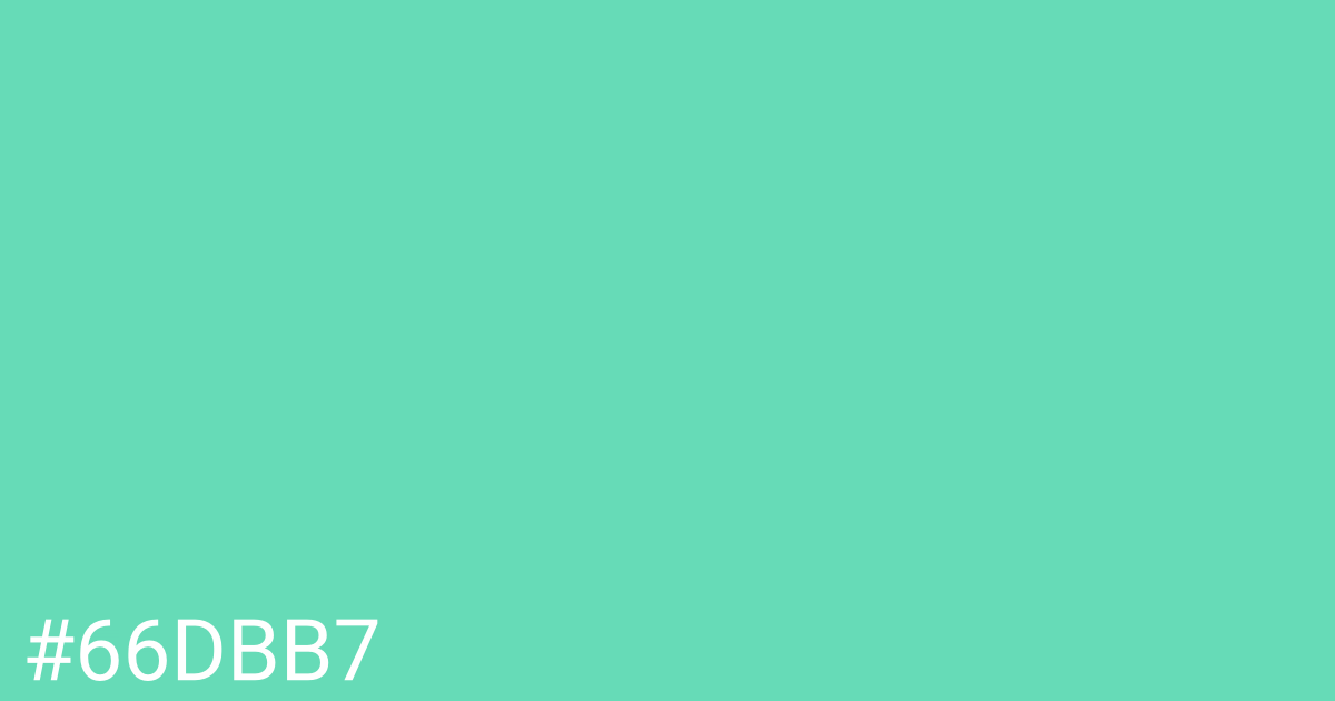 Hex color #66dbb7 graphic