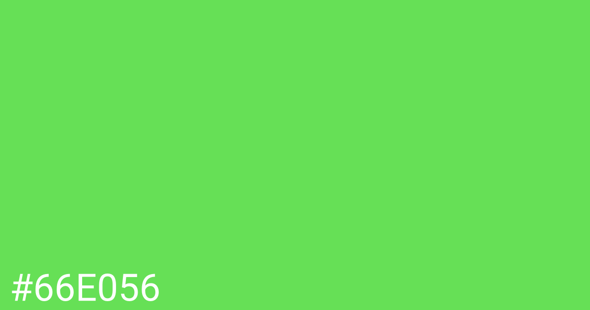 Hex color #66e056 graphic