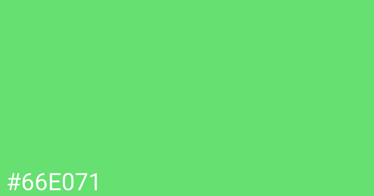 Hex color #66e071 graphic