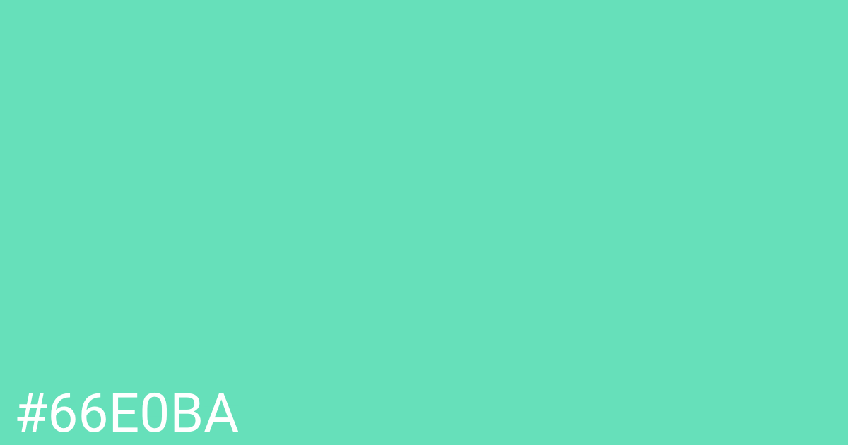 Hex color #66e0ba graphic