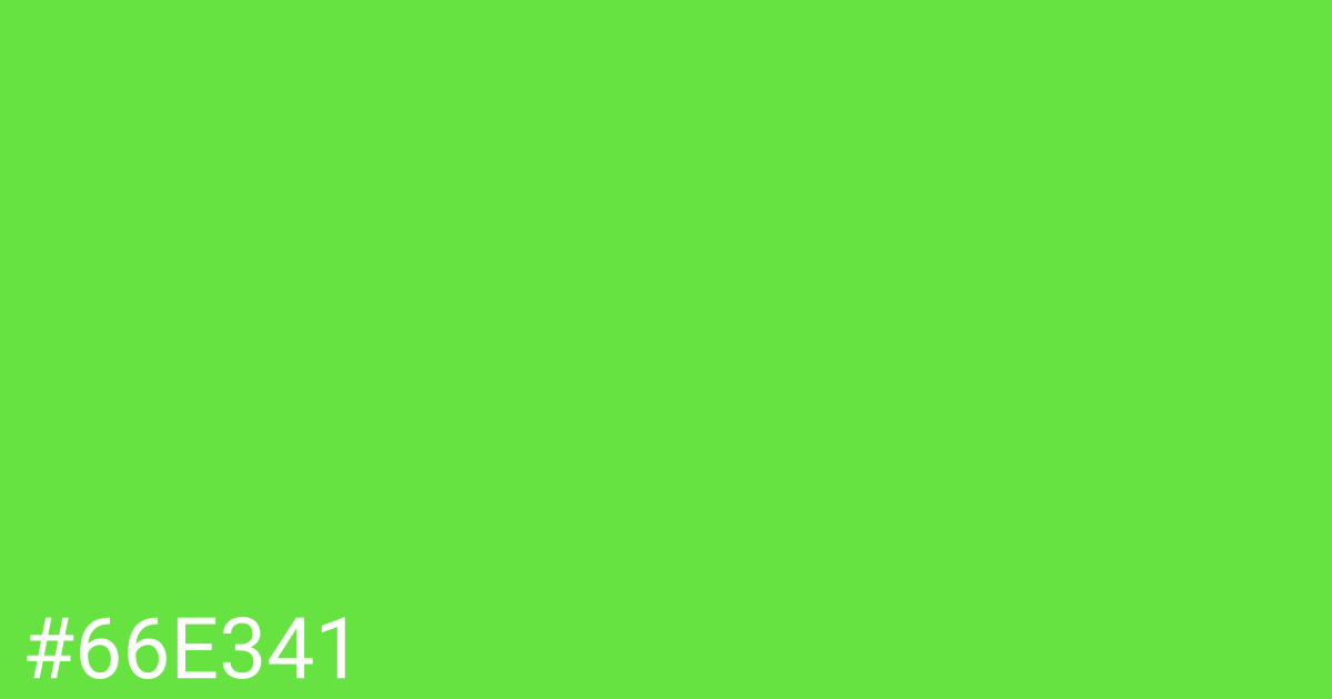 Hex color #66e341 graphic