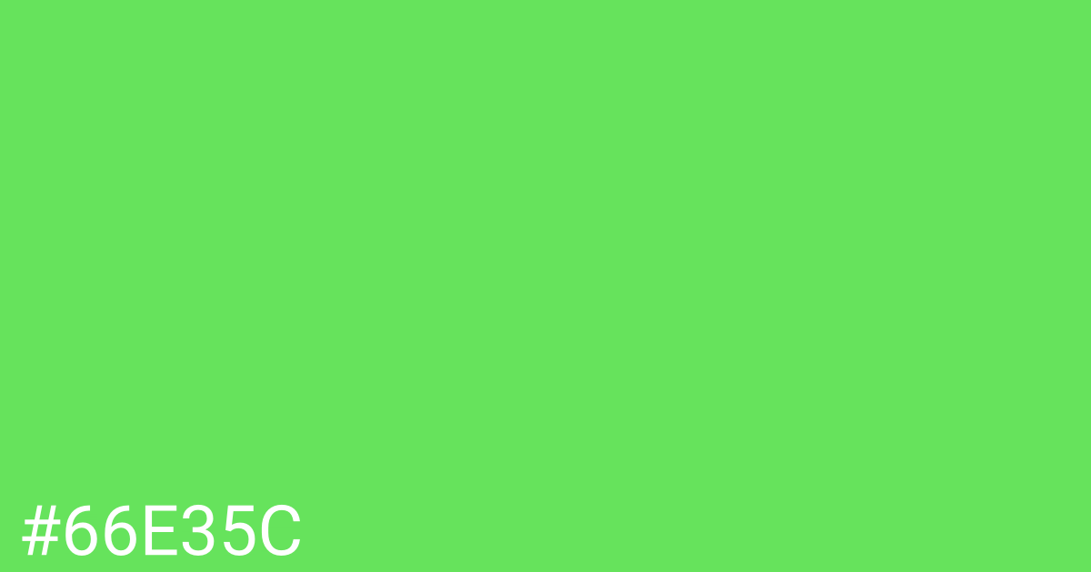 Hex color #66e35c graphic