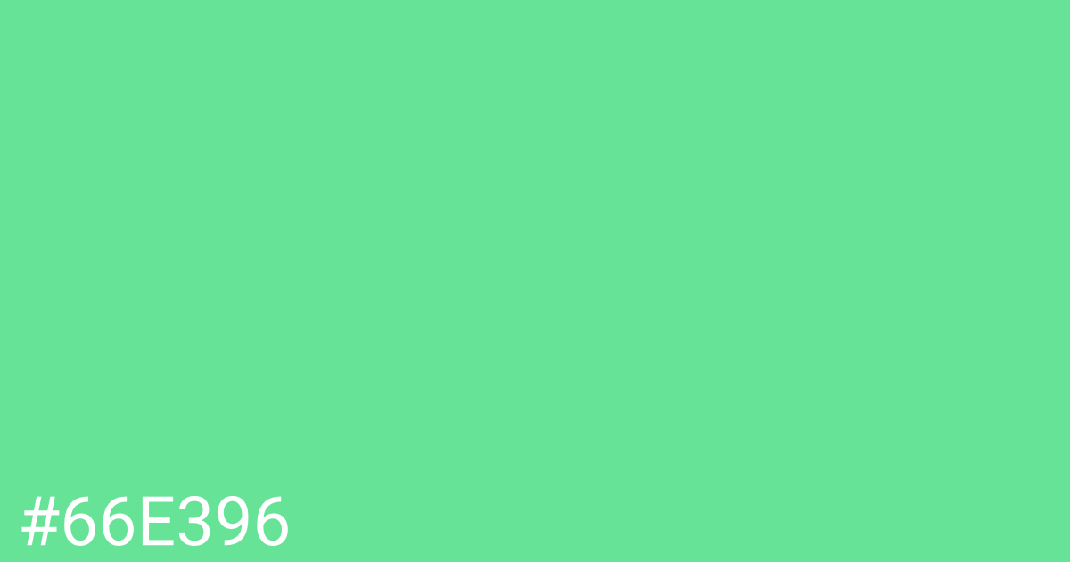 Hex color #66e396 graphic