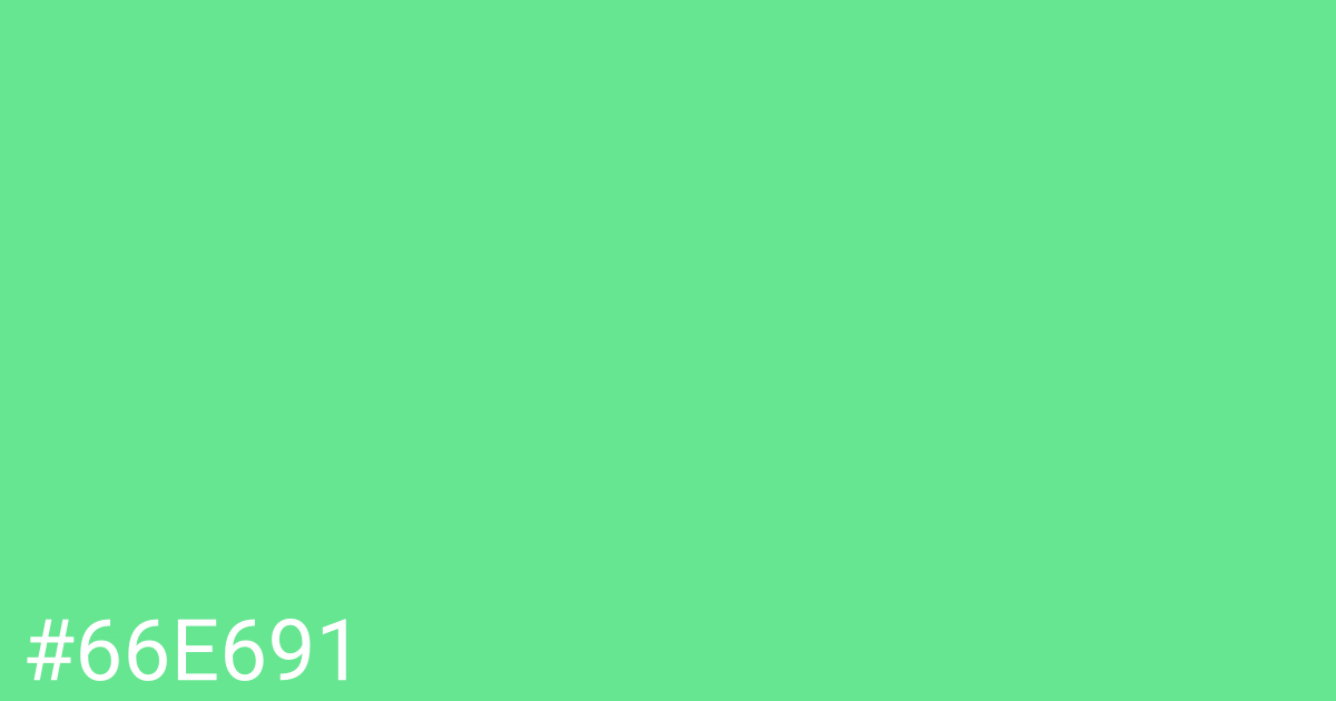 Hex color #66e691 graphic