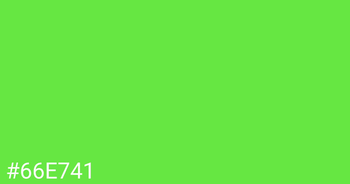 Hex color #66e741 graphic