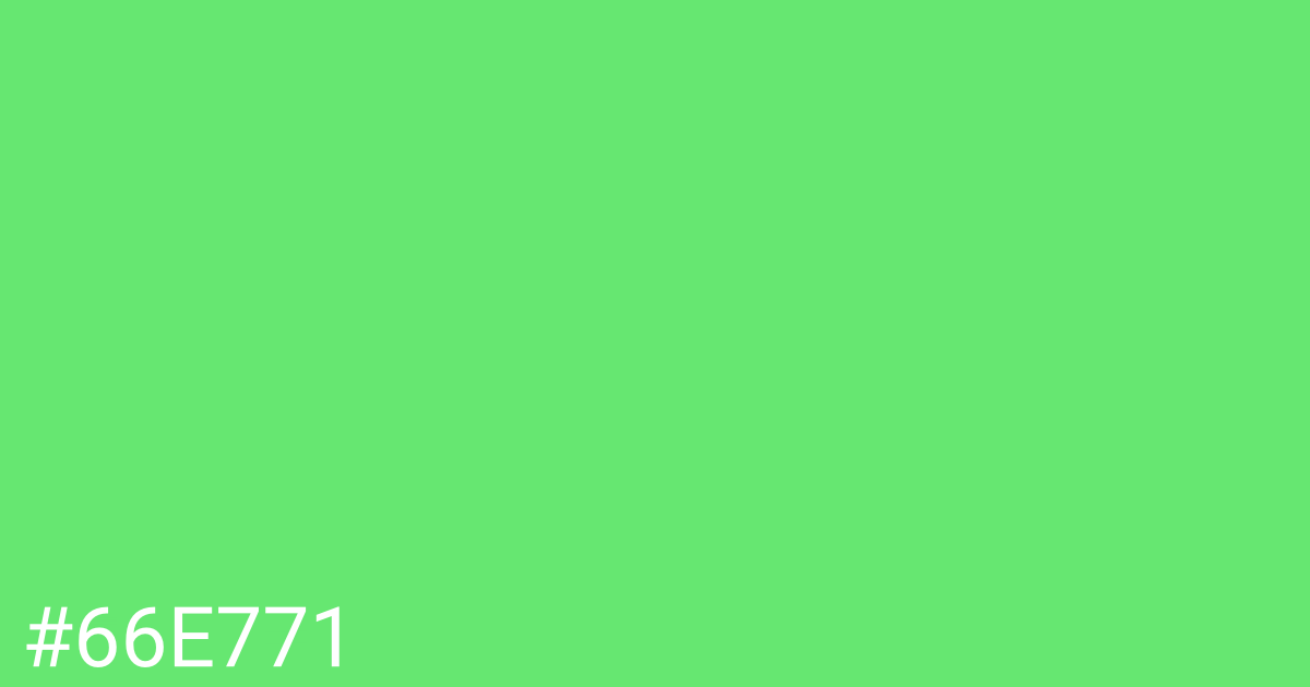 Hex color #66e771 graphic