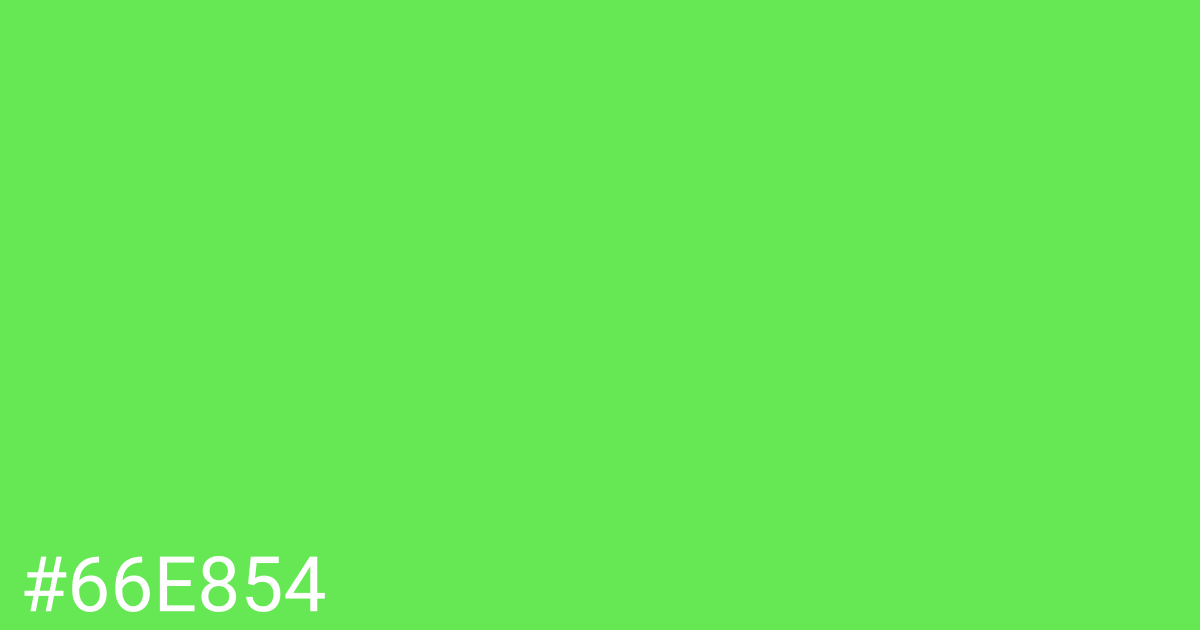 Hex color #66e854 graphic