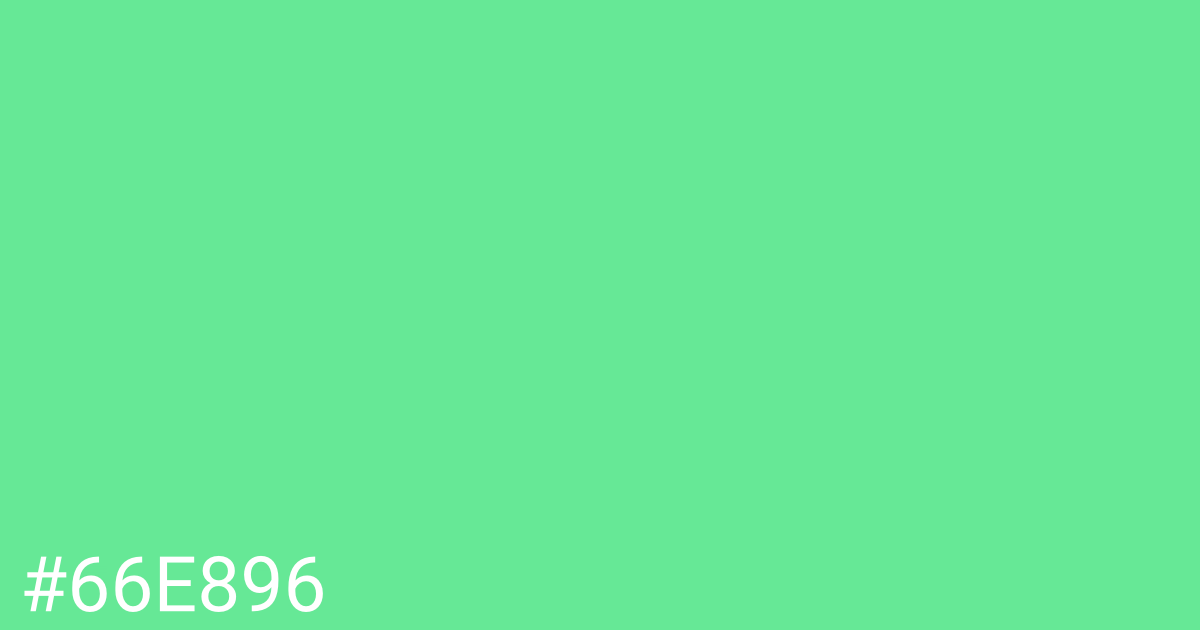 Hex color #66e896 graphic