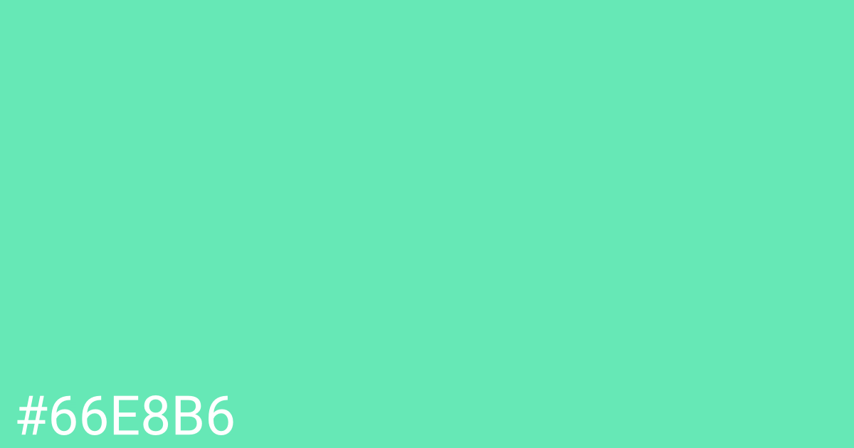 Hex color #66e8b6 graphic