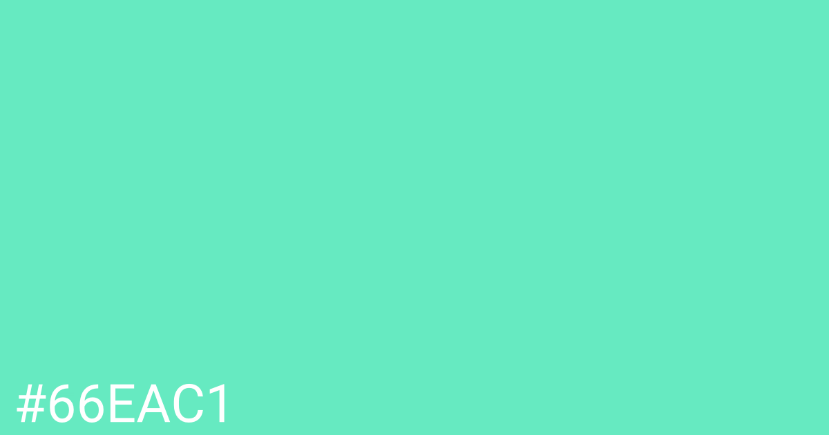 Hex color #66eac1 graphic