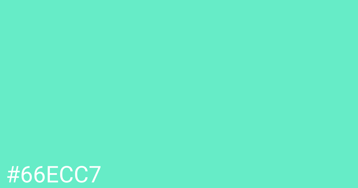 Hex color #66ecc7 graphic