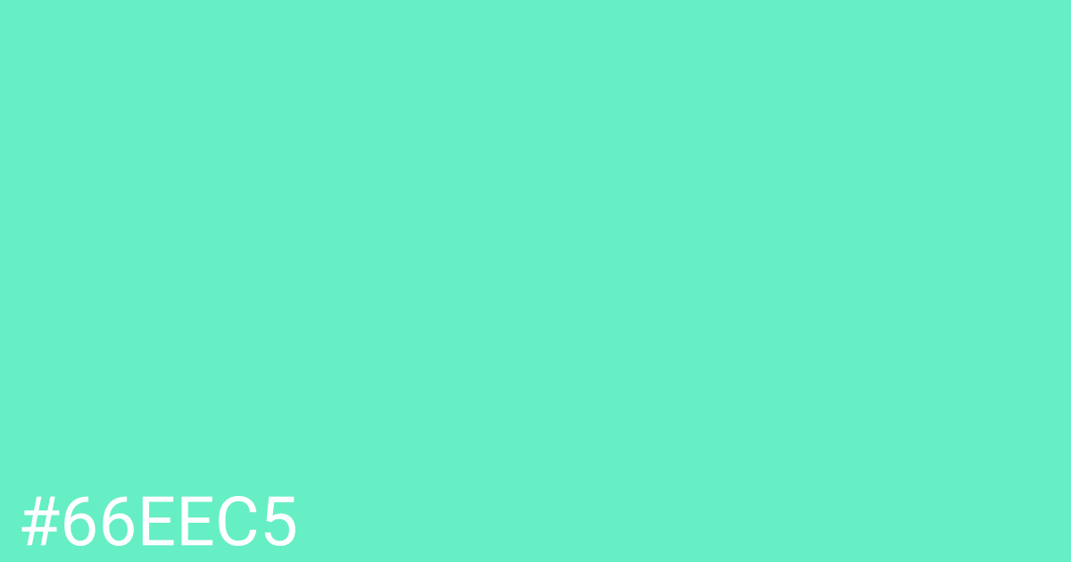 Hex color #66eec5 graphic