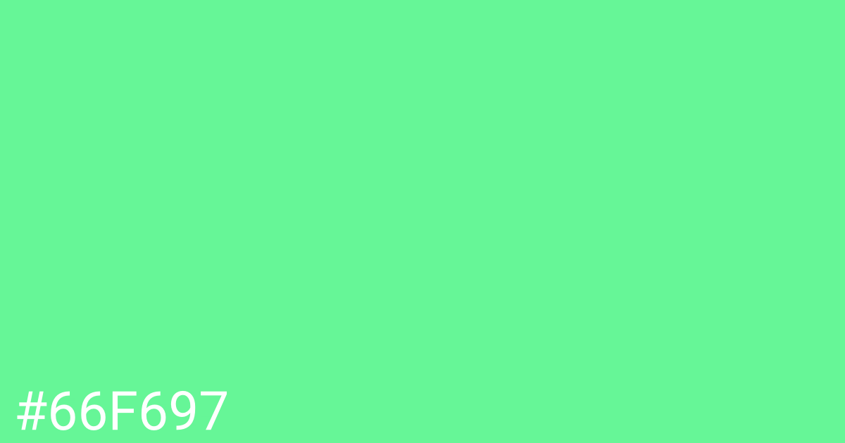 Hex color #66f697 graphic