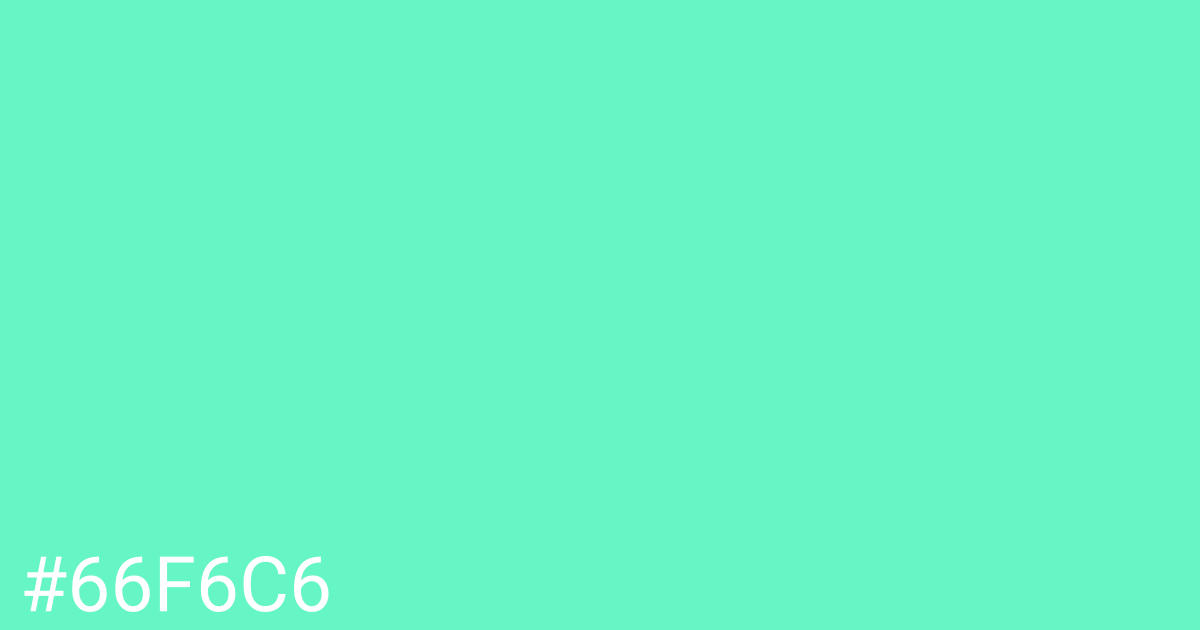 Hex color #66f6c6 graphic