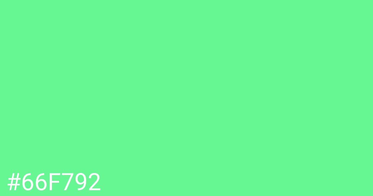 Hex color #66f792 graphic