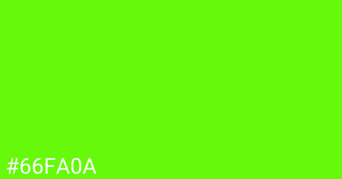 Hex color #66fa0a graphic