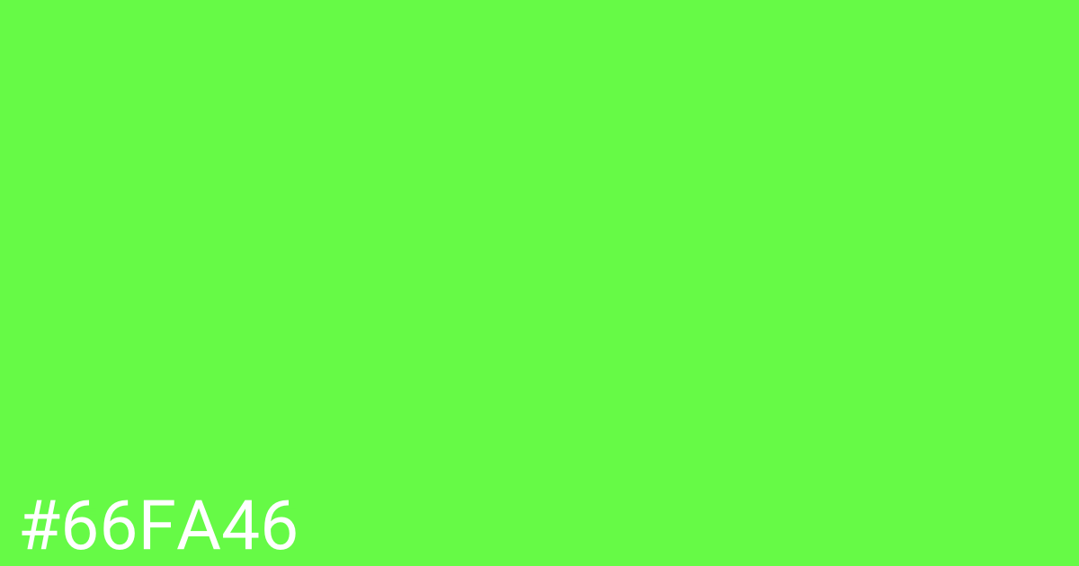 Hex color #66fa46 graphic