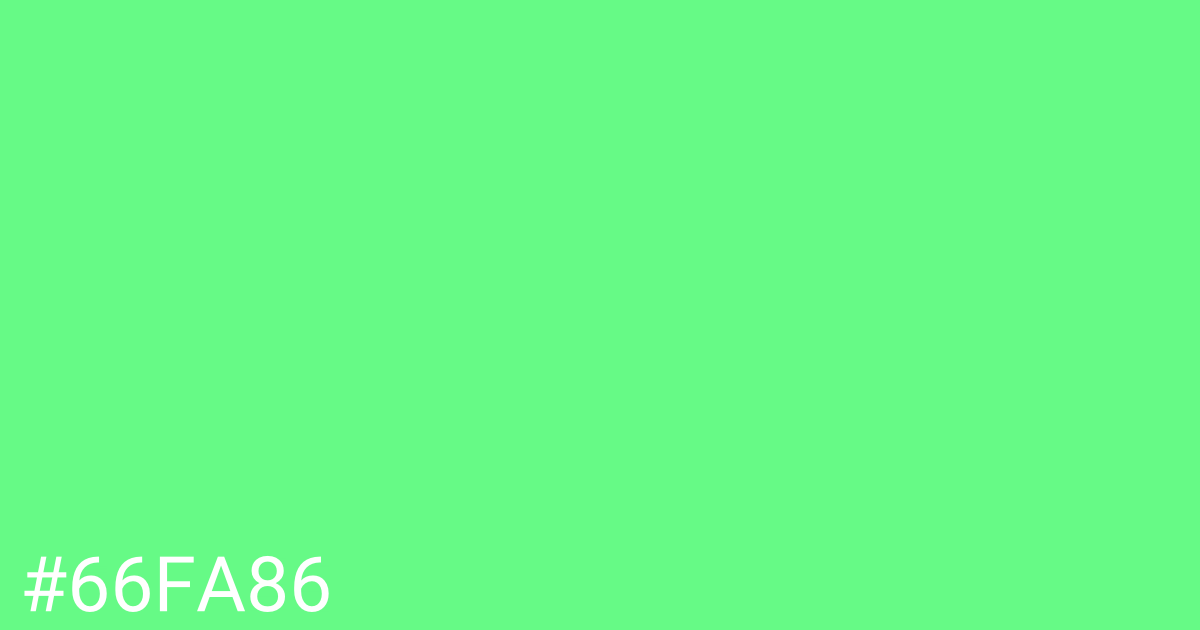 Hex color #66fa86 graphic