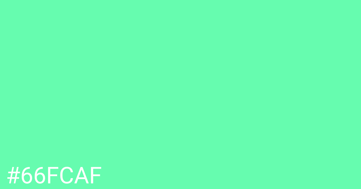 Hex color #66fcaf graphic