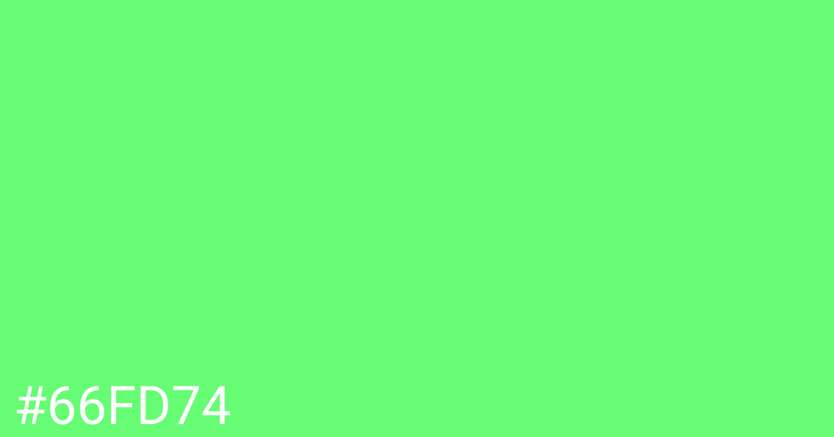 Hex color #66fd74 graphic