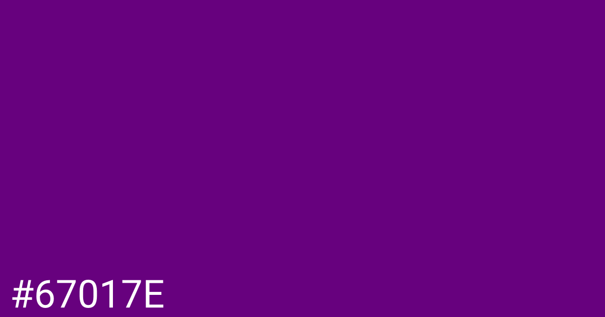 Hex color #67017e graphic